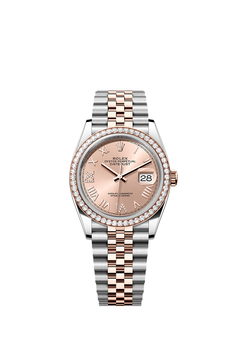Rosé-colour set with diamonds, Jubilee