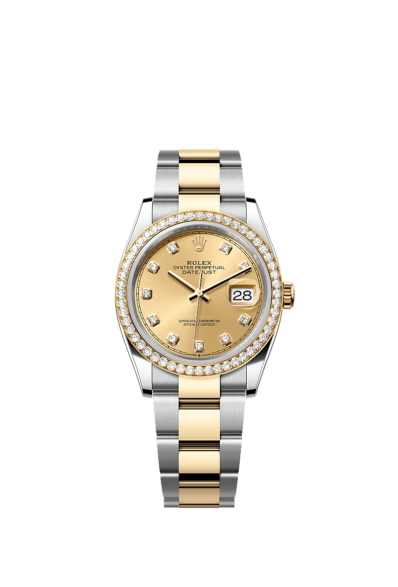 Champagne-colour set with diamonds, Oyster