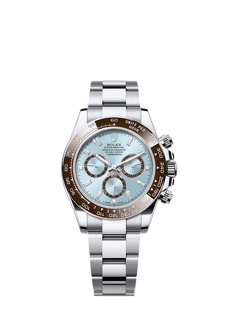 Ice blue, chestnut brown counter rings set with diamonds