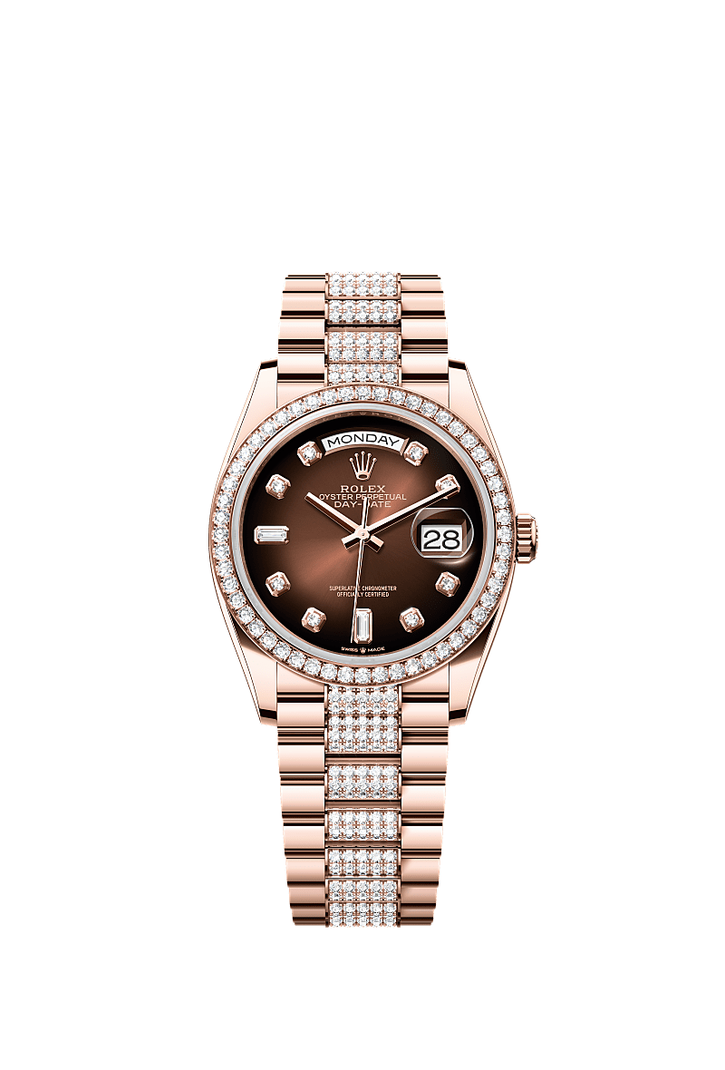 Brown ombré set with diamonds, Diamond-set President