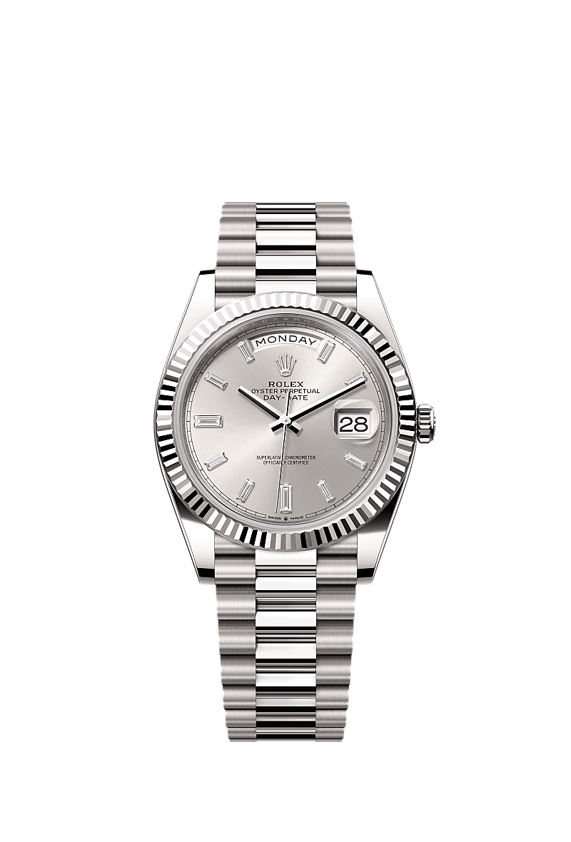 Silver set with diamonds