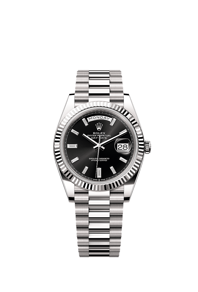 Bright black set with diamonds