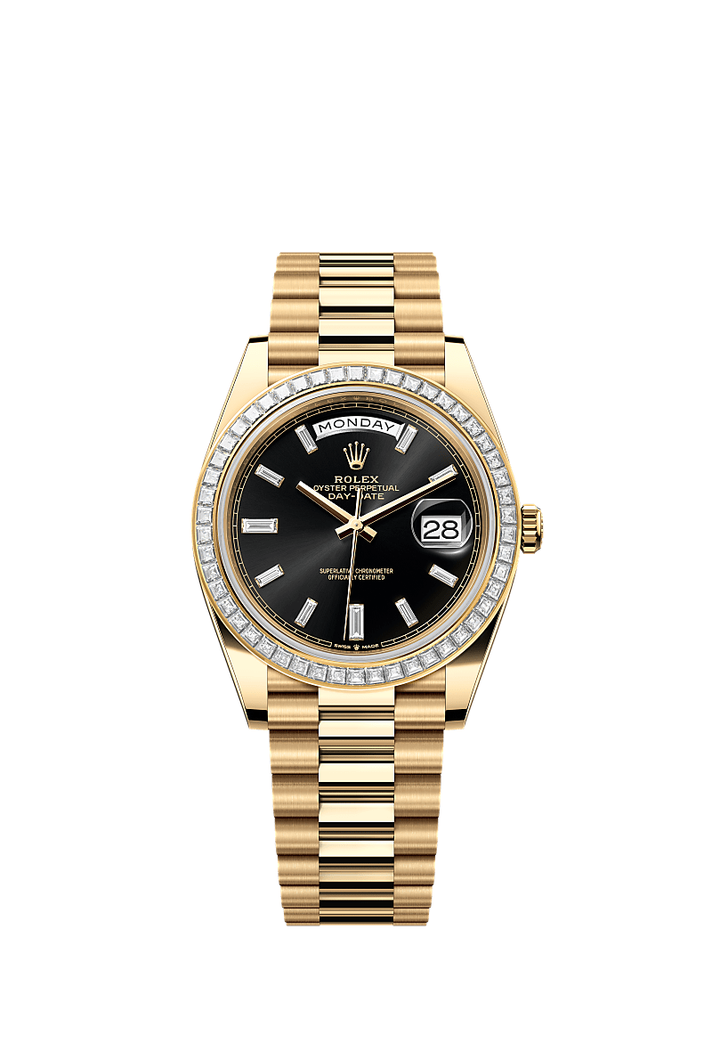 Bright black set with diamonds