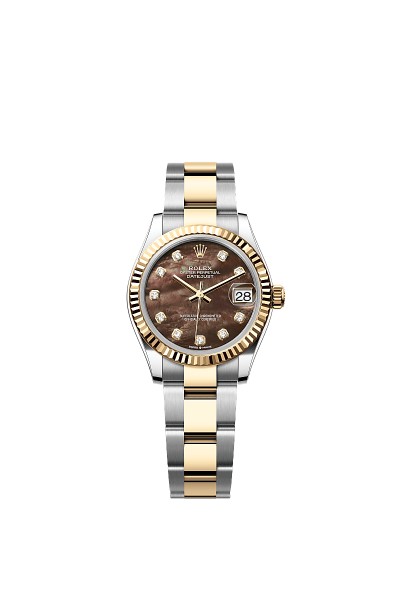 Black mother-of-pearl set with diamonds, Oyster