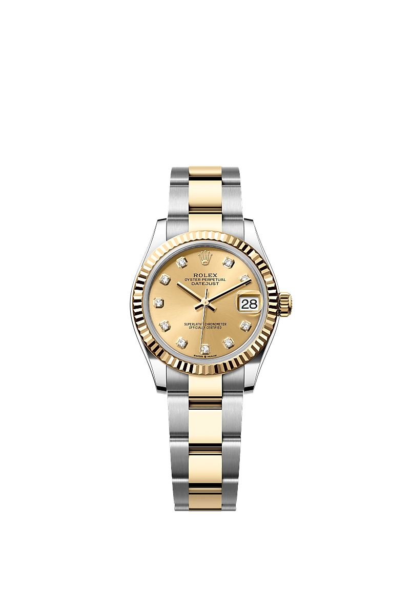 Champagne-colour set with diamonds, Oyster