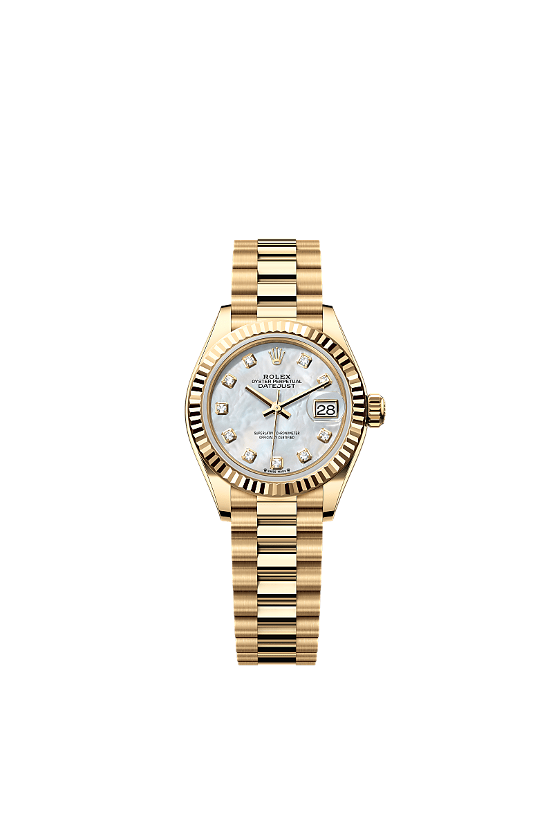 White mother-of-pearl set with diamonds, President