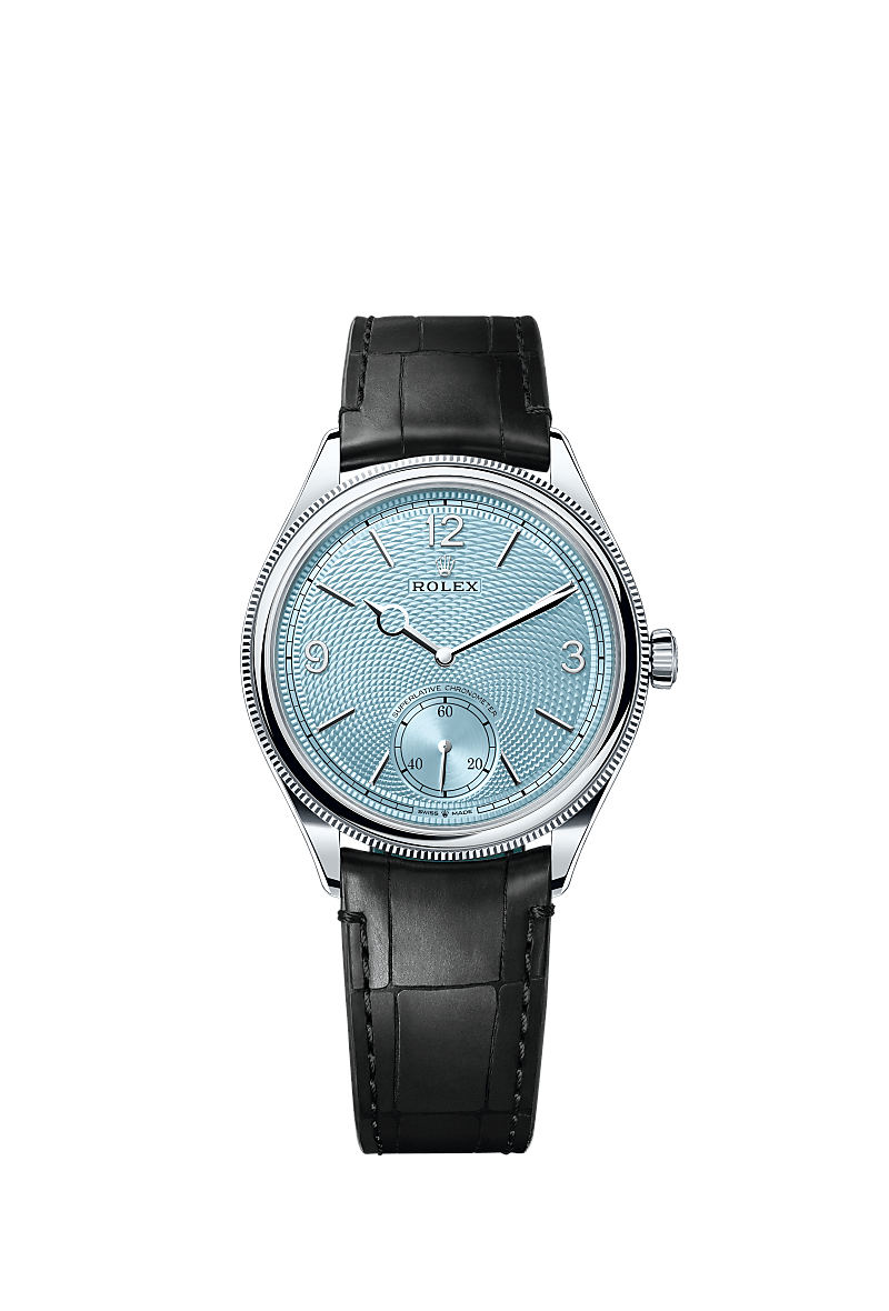 Ice blue, rice-grain motif