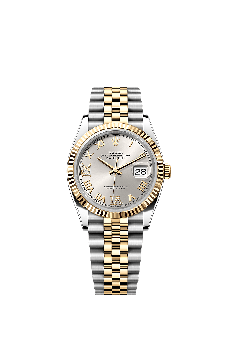 Rolex oyster perpetual deals datejust silver and gold