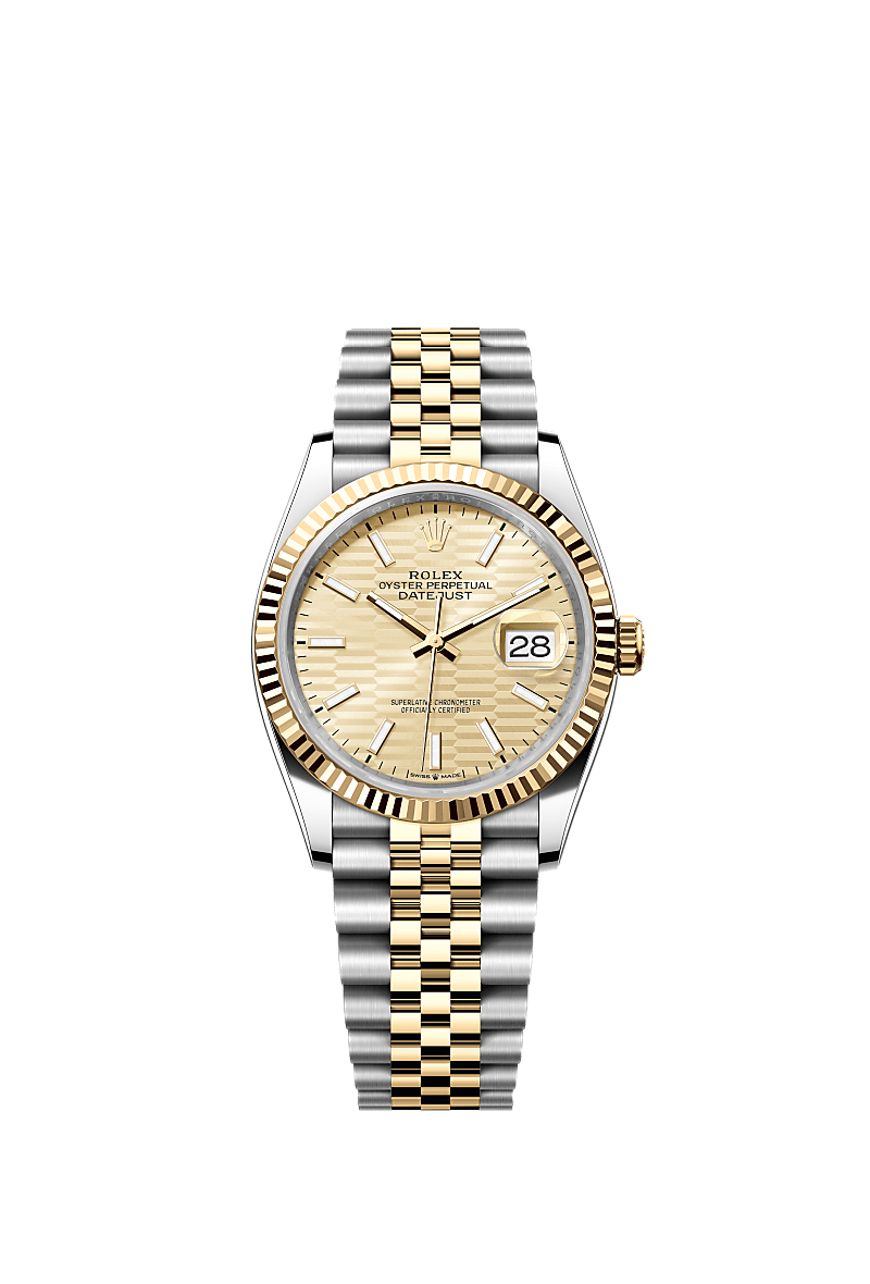 Rolex Datejust 36腕錶：黃金及蠔式鋼- m126233-0039