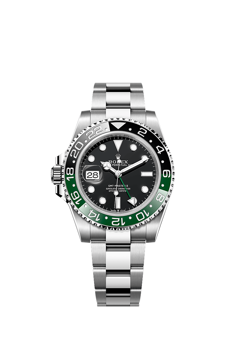 Rolex black cheap face green bezel