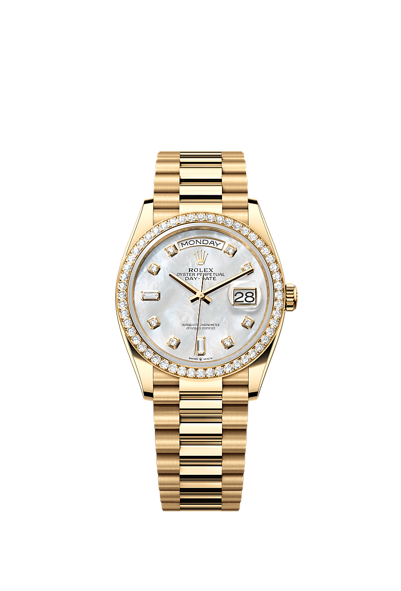 Bracelet Caoutchouc Pour Rolex Day Date 36mm Jaune main image 1