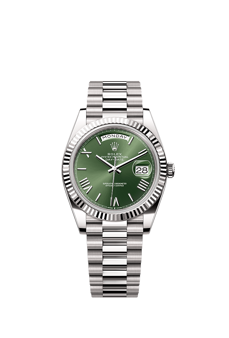 Rolex Day Date 40 watch 18 kt white gold m228239 0033