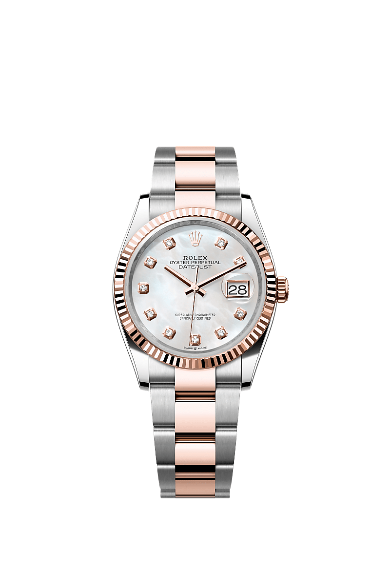 Rolex Datejust 36 watch: Oystersteel and Everose gold - m126231-0022