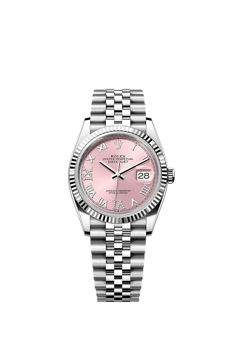 Pink and silver rolex outlet