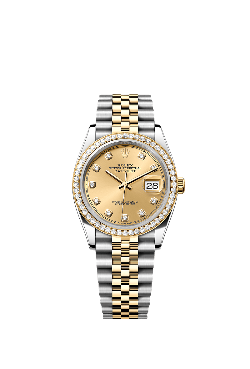 Rolex Datejust 36 saati Oystersteel celik ve sar alt n m126283rbr 0003