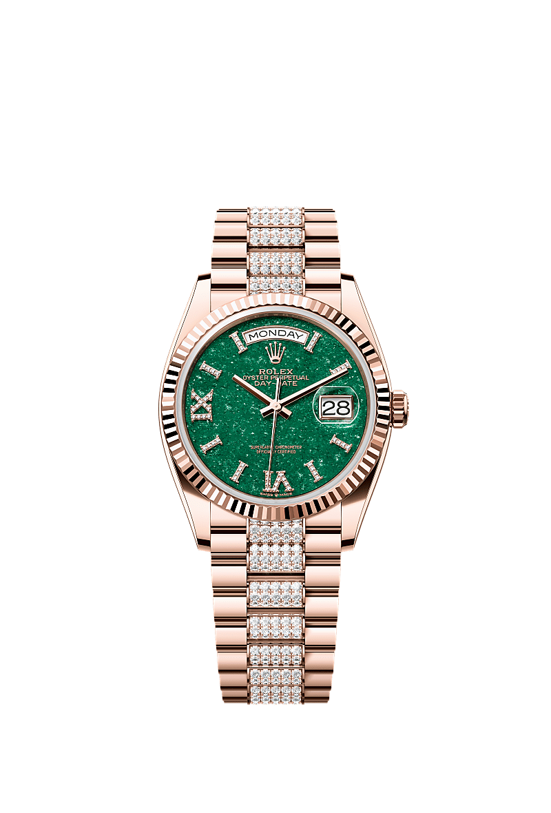Rolex Day Date 36 saati 18 kt Everose alt n m128235 0069