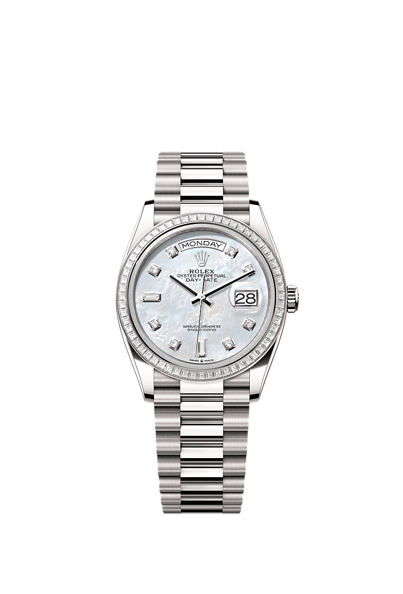 Rolex Day-Date 36 watch: 18 kt white gold - m128399tbr-0003 
