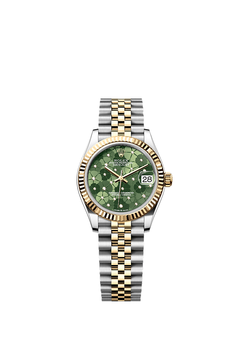 Rolex datejust 31 olive green on sale