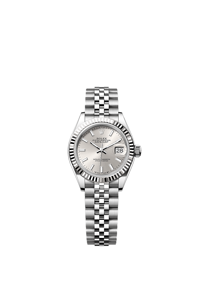 Rolex Lady-Datejust Uhr: Edelstahl Oystersteel und Weißgold  