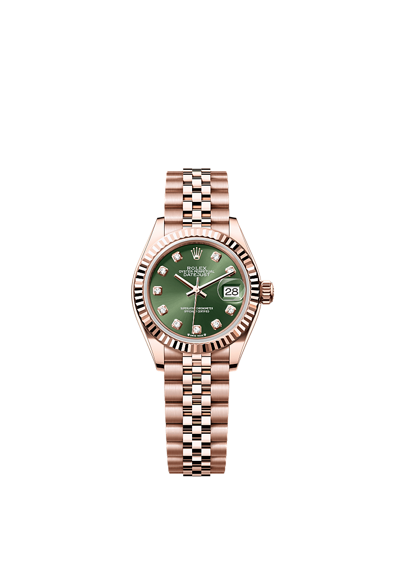 Rolex Lady Datejust saati 18 kt Everose alt n m279175 0013