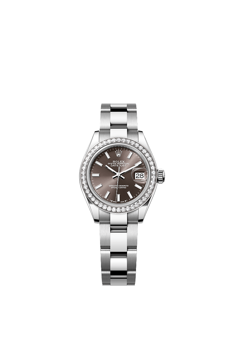 Rolex Lady-Datejust腕錶：白色黃金及蠔式鋼- m279384rbr-0014