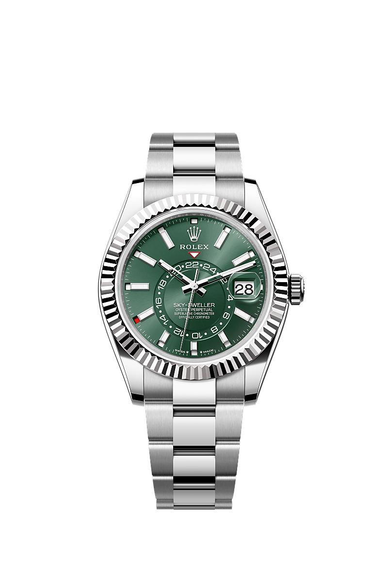 Rolex Sky Dweller saati Oystersteel celik ve beyaz alt n m336934 0001