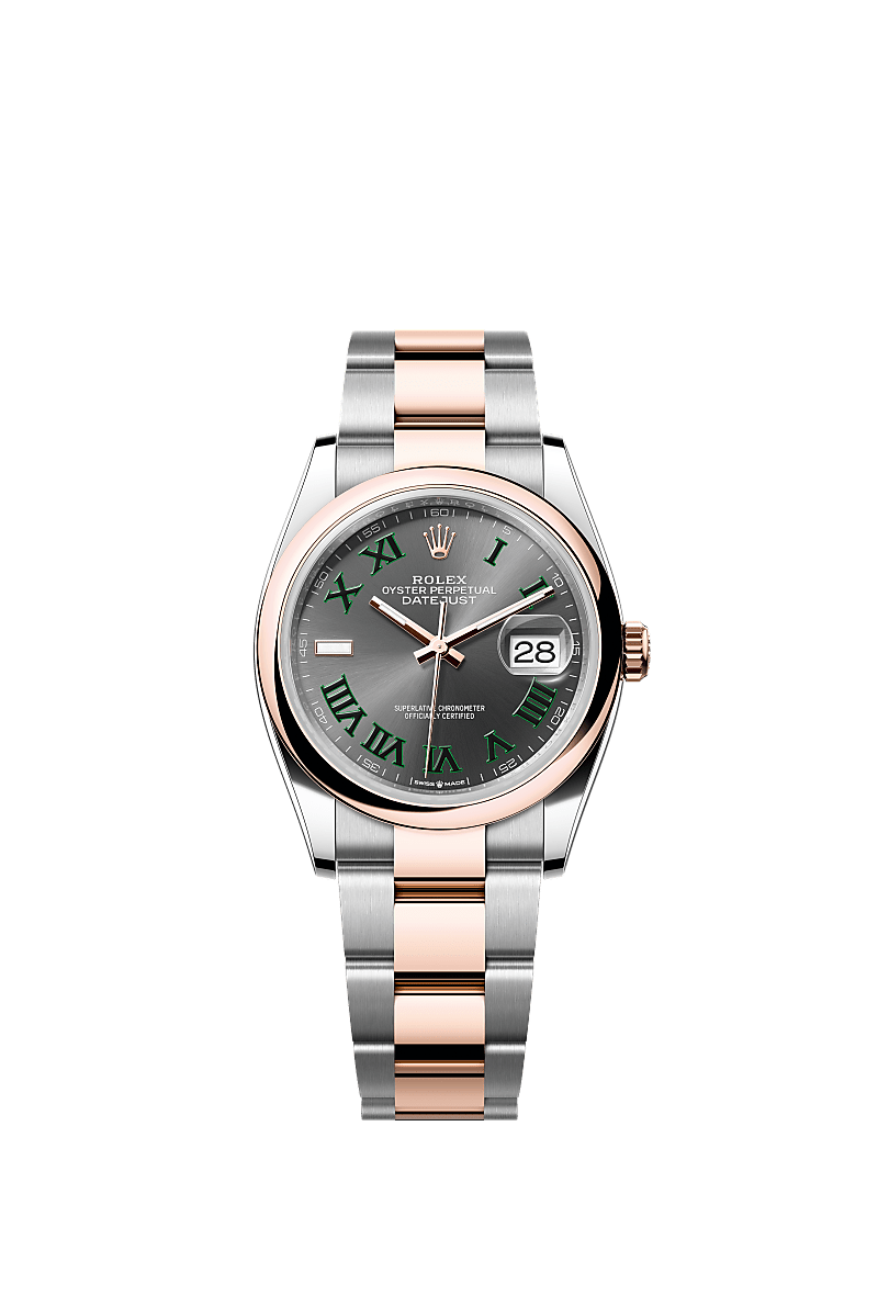 Rolex Datejust 36 watch: Oystersteel and Everose gold