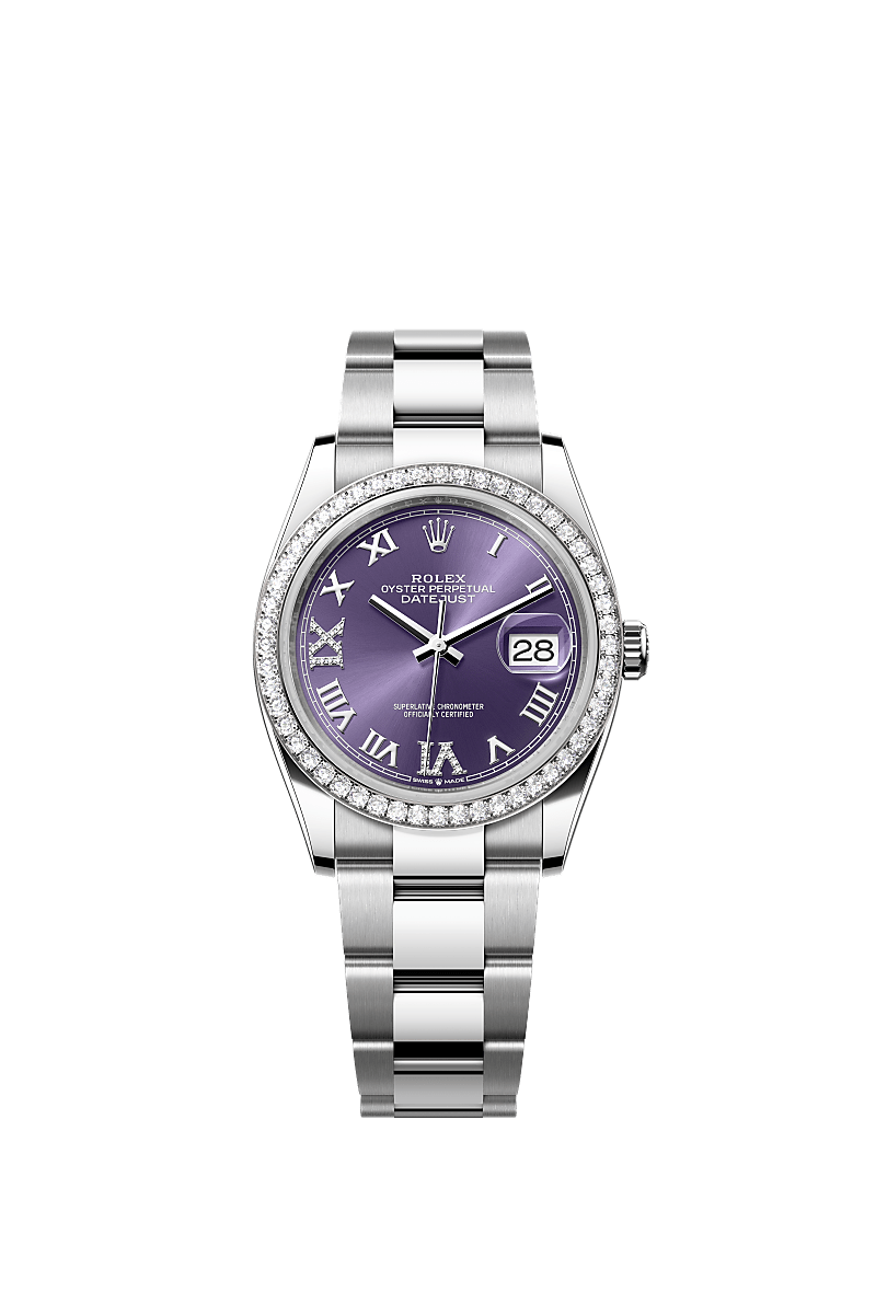 Rolex Datejust 36腕錶：白色黃金及蠔式鋼- m126284rbr-0014