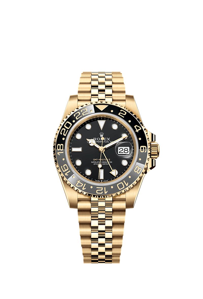 Rolex GMT-Master II腕錶：18K黃金- m126718grnr-0001