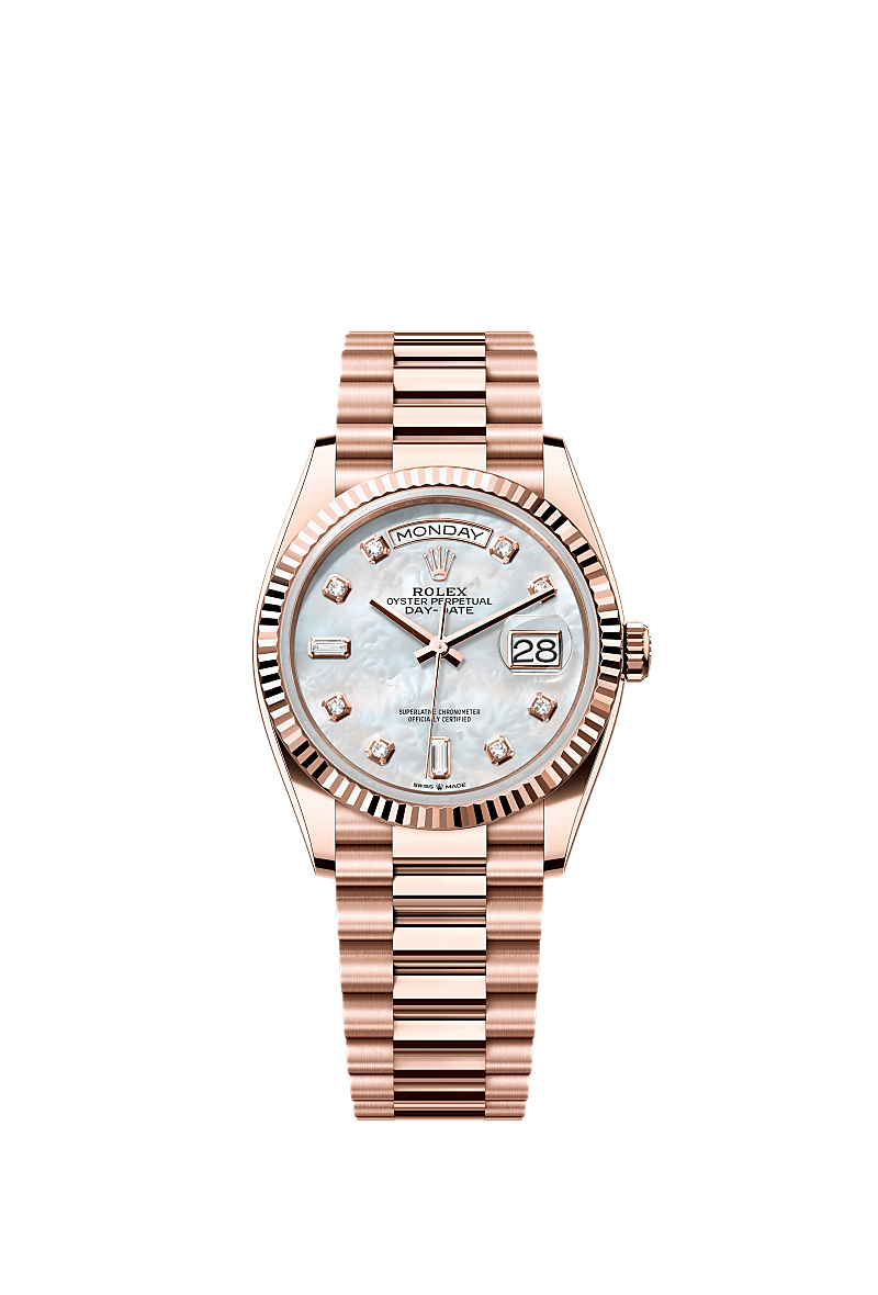 Rolex Day-Date 36 watch: 18 ct Everose gold - m128235-0029