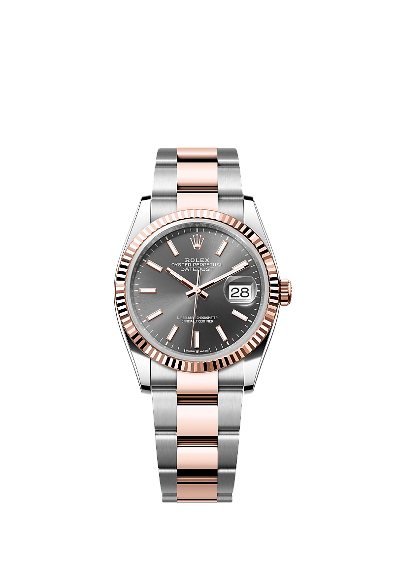 Rolex Datejust 36 watch: Oystersteel and Everose gold - m126231-0014