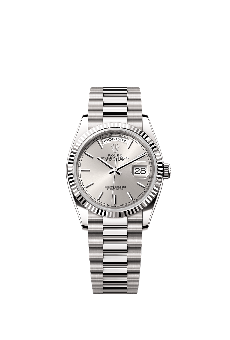Rolex Day-Date 36 watch: 18 kt white gold - m128239-0005