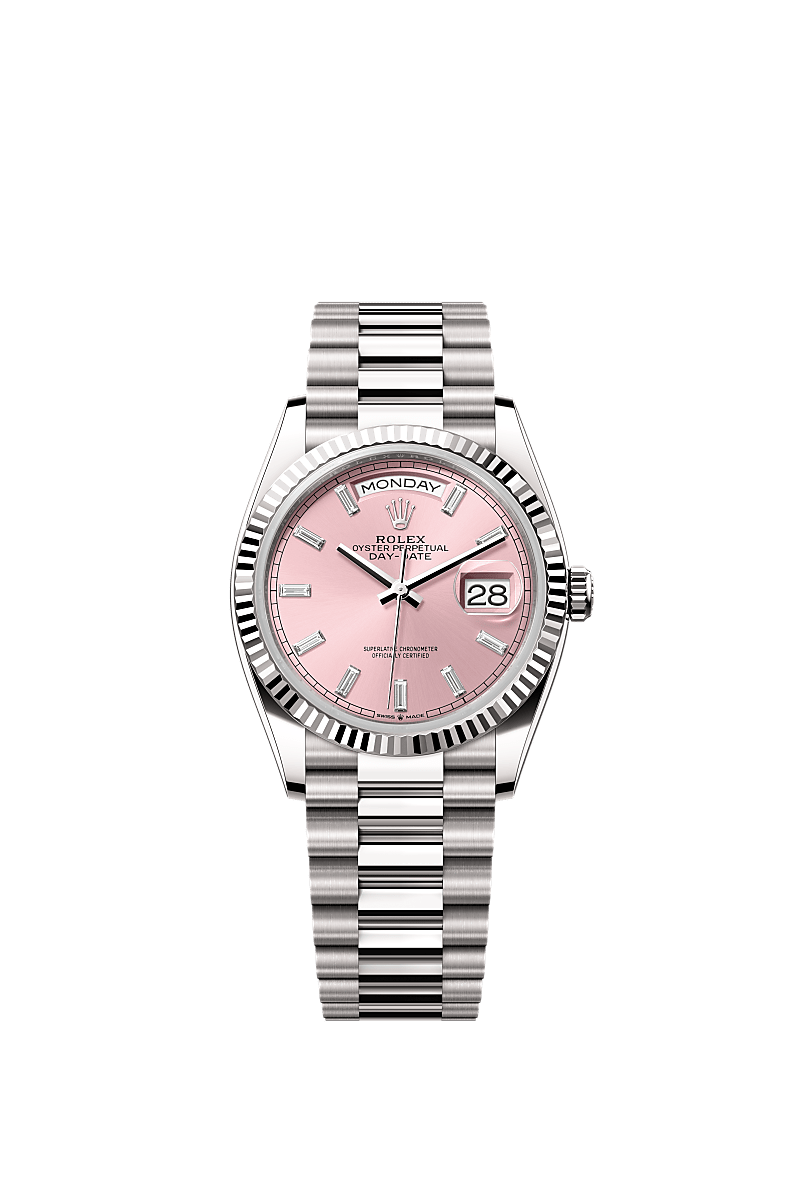 Rolex Day-Date 36 watch: 18 kt white gold - m128239-0071