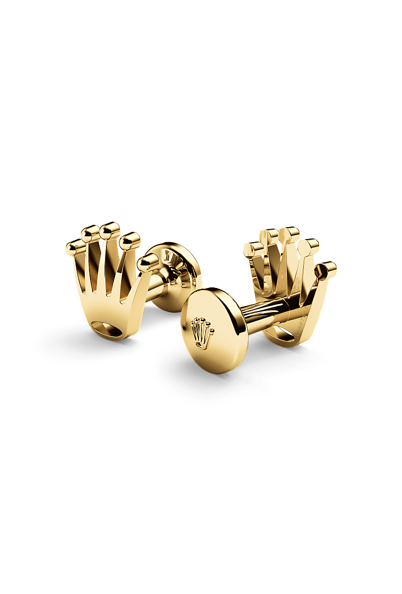 ◎⭐︎ ROLEX K18 貴金属　王冠　カフリンクス 金　gold 金 Rolex 'Crown' cufflinks: Yellow gold - a1018