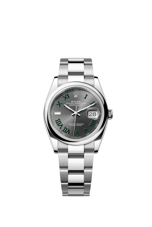 Rolex Datejust 36, Oyster, 36 mm, Oystersteel, slate dial