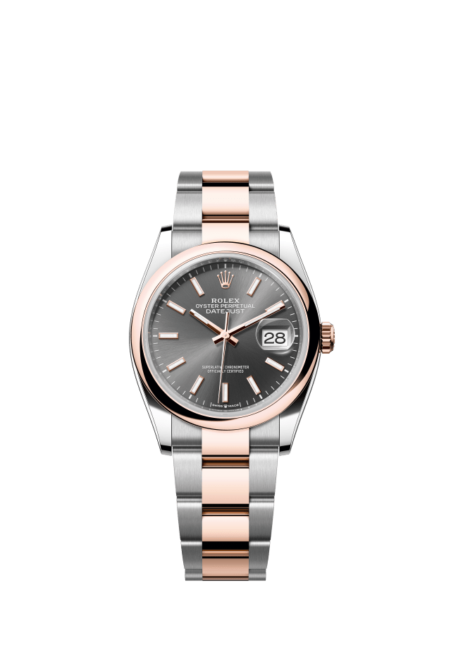 Rolex Datejust 36, Oyster, 36 mm, Oystersteel and Everose gold, slate dial