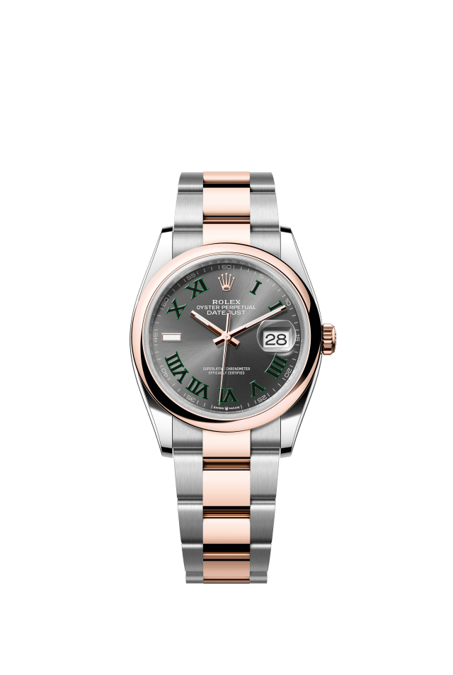 Rolex Datejust 36, Oyster, 36 mm, Oystersteel and Everose gold, slate dial