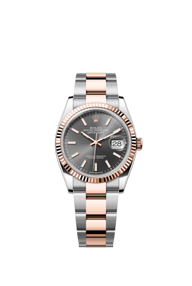 Rolex Datejust 36, Oyster, 36 mm, Oystersteel and Everose gold, slate dial