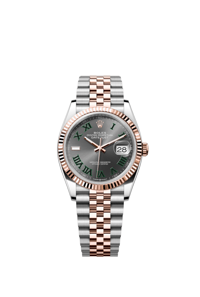 Rolex Datejust 36, Oyster, 36 mm, Oystersteel and Everose gold, slate dial