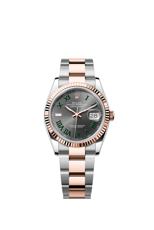 Rolex Datejust 36, Oyster, 36 mm, Oystersteel and Everose gold, slate dial