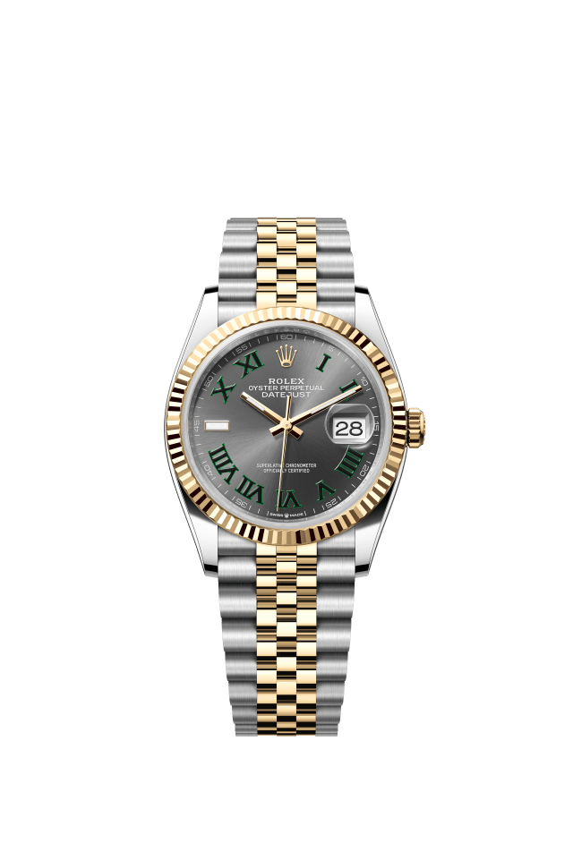 Rolex Datejust 36, Oyster, 36 mm, Oystersteel and yellow gold, slate dial