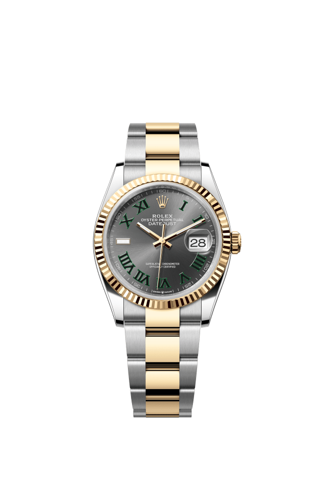 Rolex Datejust 36, Oyster, 36 mm, Oystersteel and yellow gold, slate dial