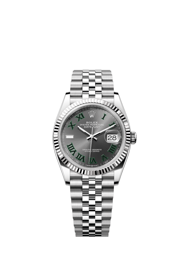 Rolex Datejust 36, Oyster, 36 mm, Oystersteel and white gold, slate dial