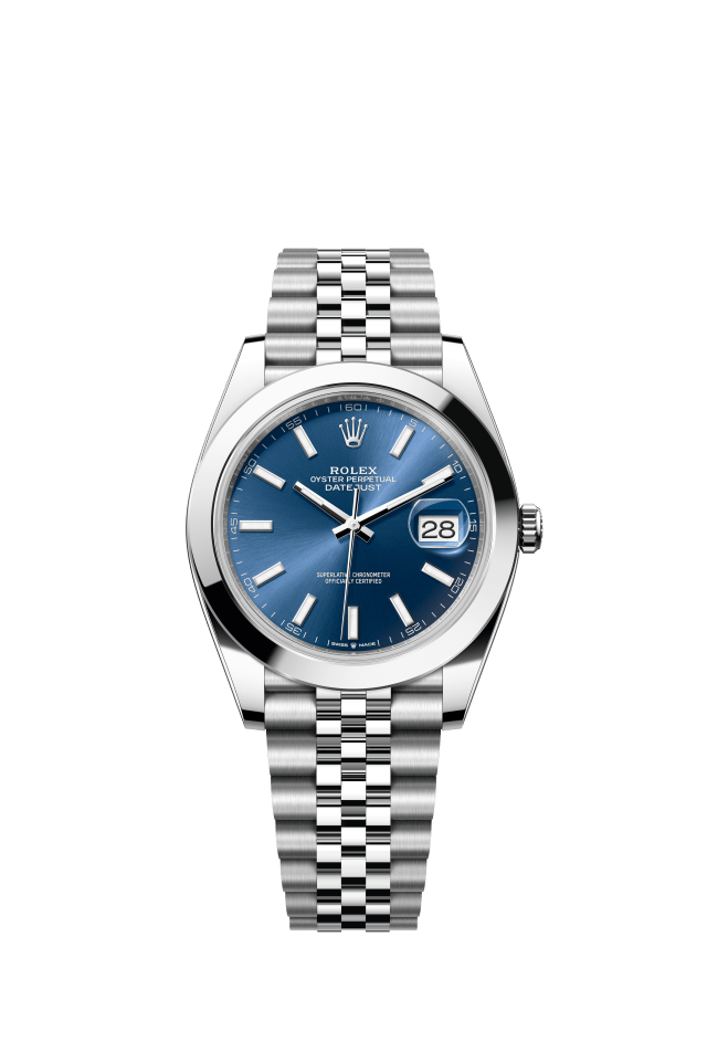 Rolex Datejust 41, Oyster, 41 mm, Oystersteel, bright blue dial