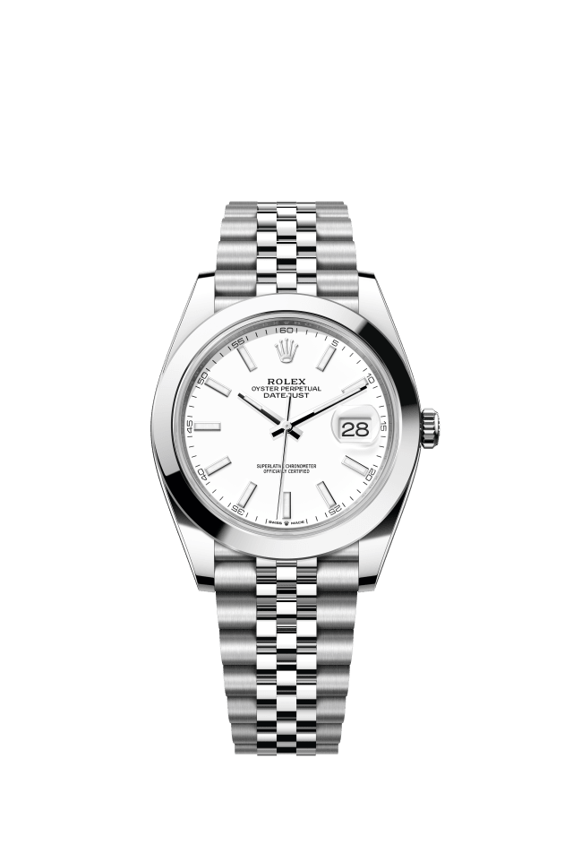 Rolex Datejust 41, Oyster, 41 mm, Oystersteel, white dial