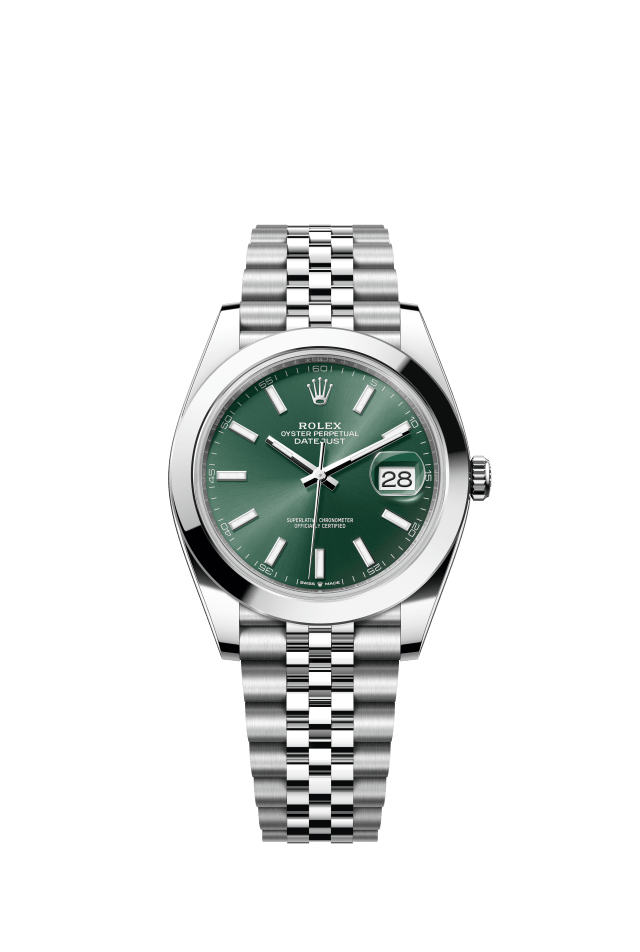 Rolex Datejust 41, Oyster, 41 mm, Oystersteel, mint green dial