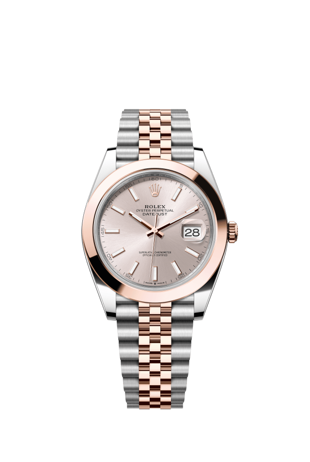 Rolex Datejust 41, Oyster, 41 mm, Oystersteel and Everose gold, sundust dial