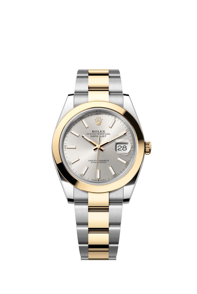 Rolex Datejust 41, Oyster, 41 mm, Oystersteel and yellow gold, silver dial