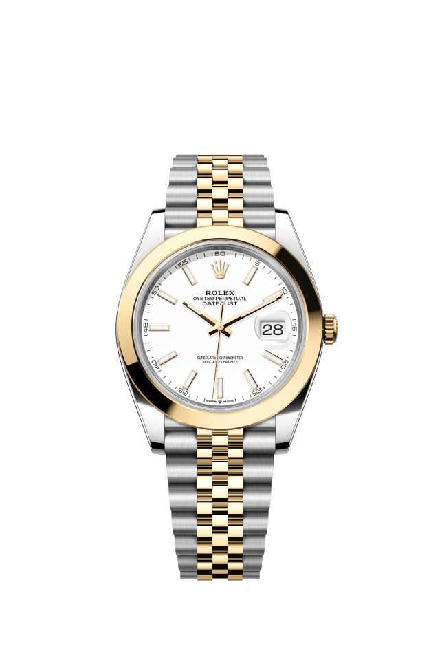 Rolex Datejust 41, Oyster, 41 mm, Oystersteel and yellow gold, white dial