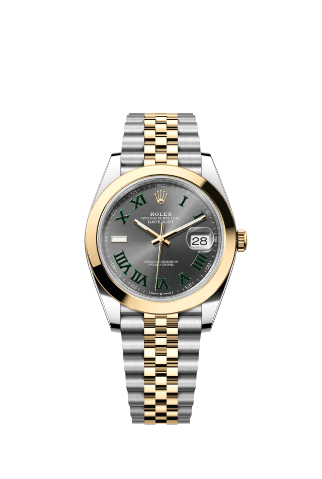 Rolex Datejust 41, Oyster, 41 mm, Oystersteel and yellow gold, slate dial